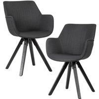 WOHNLING Esszimmerstühle WL6.115 Stoff schwarz von Wohnling