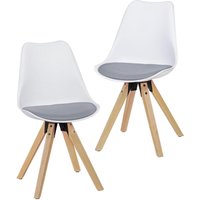 WOHNLING Esszimmerstuhl WL5.025 weiß/grau von Wohnling