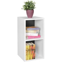 WOHNLING Regal 30 x 60 x 30 cm weiß/schwarz von Wohnling