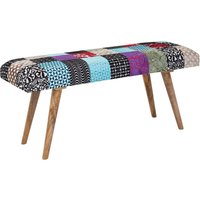 WOHNLING Sitzbank Patchwork Samt von Wohnling