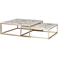 2er Set Couchtisch 75 x 75 x 27 cm Weiß 2er Set Couchtisch 75 x 75 x 27 cm Weiß von Wohnling