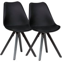 2er Set Esszimmerstuhl 87 x 52 x 49 cm Schwarz 2er Set Esszimmerstuhl 87 x 52 x 49 cm Schwarz von Wohnling