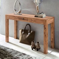 Akazie Konsolentisch Massiv 120 cm mit 1 Schublade - Massivholz von Wohnling