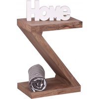 Akazie Massivholz Beistelltisch "Z"""""""""""""""" Cube 44 x 30 x 59 cm mit Ablage""""""""""""""" von Wohnling