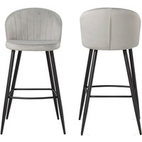 Barhocker 2er Set Samt von Wohnling