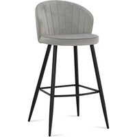 Barhocker 2er Set grau Polyester B/H/T: ca. 56x103x53 cm von Wohnling