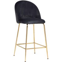 Barhocker 2er Set schwarz Polyester B/H/T: ca. 50x102x50 cm von Wohnling