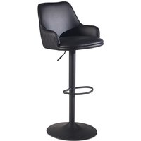 Barhocker Kunstleder Schwarz Hocker Küchenhocker Bistrohocker Barstuhl von Wohnling