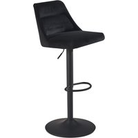 Barhocker Samt Schwarz Hocker Küchenhocker Bistrohocker Modern Barstuhl von Wohnling