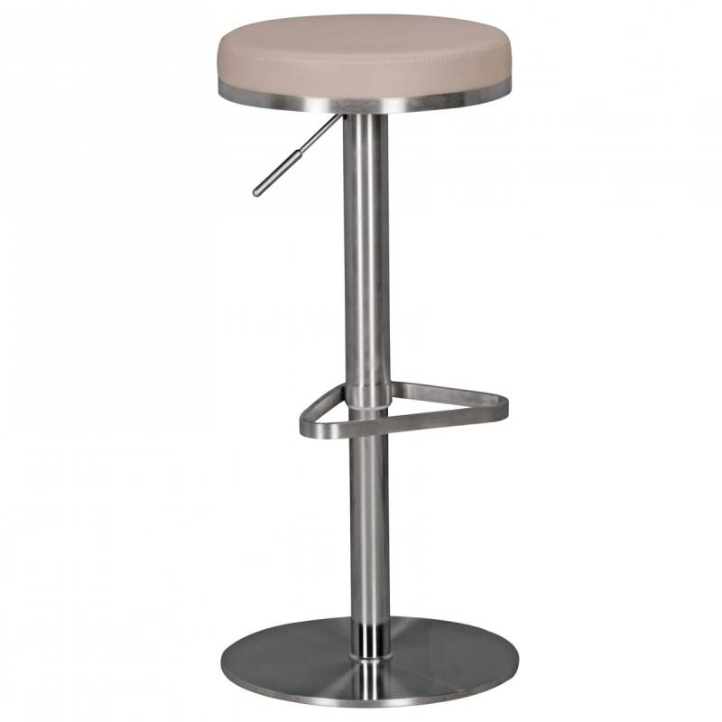 Barhocker WL1.942 Taupe Edelstahl verstellbare Sitzhöhe 360° drehbar von Wohnling