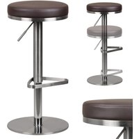 Barhocker Wohnling Durable M7 Edelstahl gebürstet Braun von Wohnling