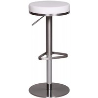 Barhocker Wohnling Durable M7 Edelstahl gebürstet Weiß von Wohnling