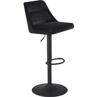 Barhocker schwarz schwarz Samt Eisen B/H/T: ca. 45x106x51 cm Barhocker schwarz schwarz Samt Eisen B/H/T: ca. 45x106x51 cm von Wohnling