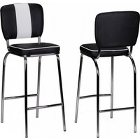 Barstuhl American Diner 50er Jahre Retro Schwarz Weiß von Wohnling