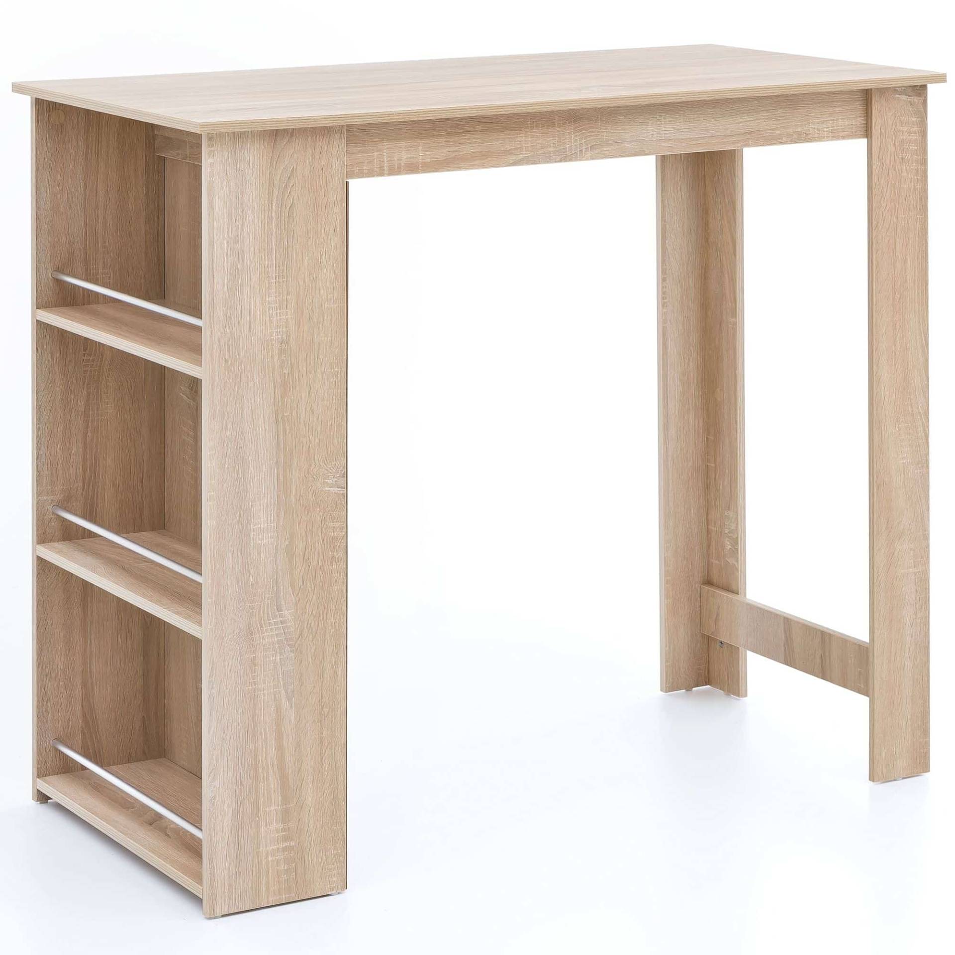 Bartisch WL5.733 Sonoma 120 x 107,5 x 60 cm Stehtisch Holz Küchenbartisch Bartisch WL5.733 Sonoma 120 x 107,5 x 60 cm Stehtisch Holz Küchenbartisch von Wohnling