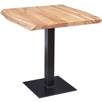 Baumkante Esszimmertisch Akazie Massiv 80 x 75 cm Esstisch Küchentisch von Wohnling