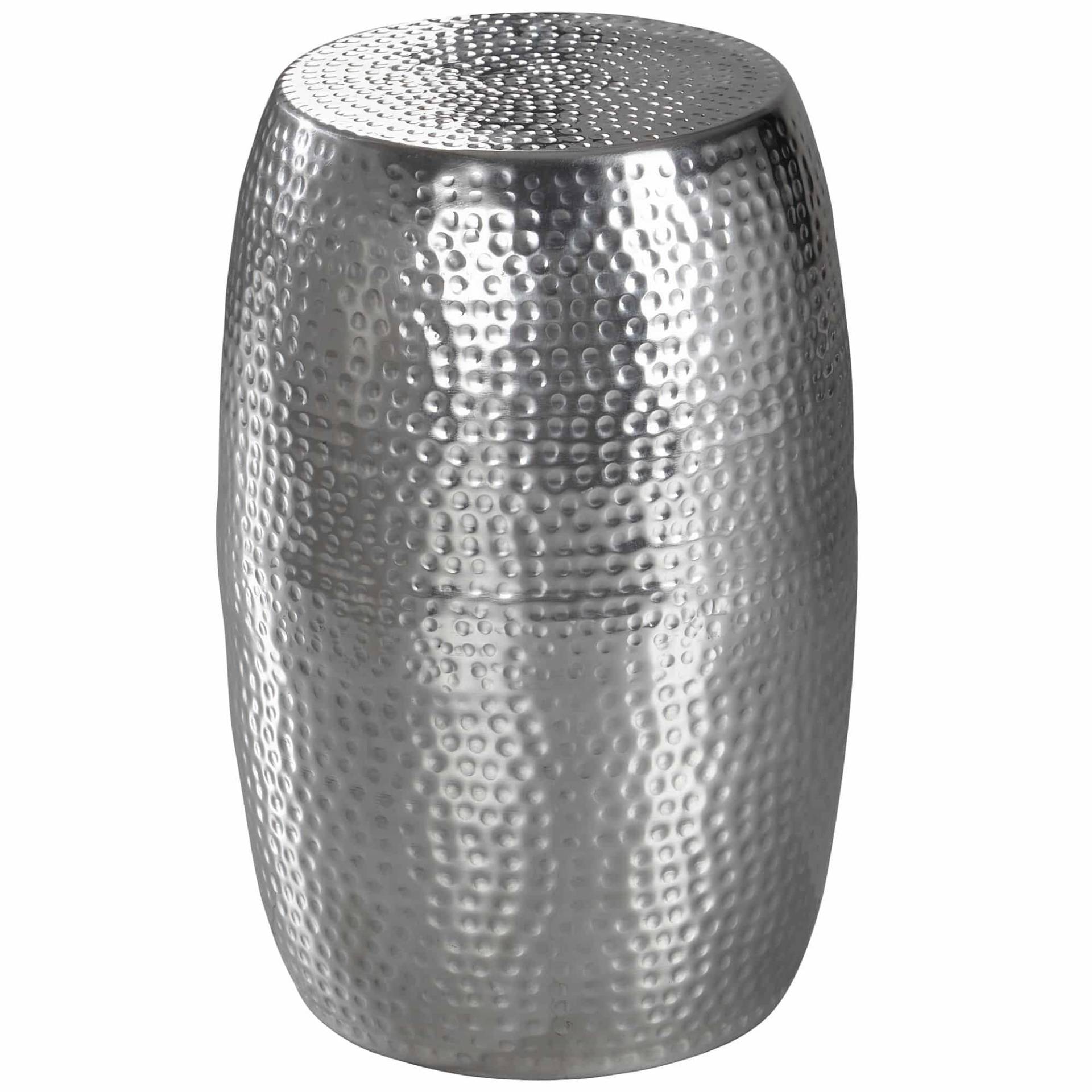 Beistelltisch 30x49,5x30cm Aluminium Silber Dekotisch orientalisch rund Beistelltisch 30x49,5x30cm Aluminium Silber Dekotisch orientalisch rund von Wohnling