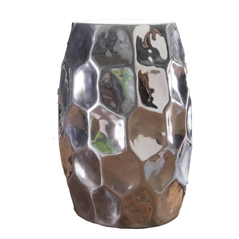Beistelltisch Aluminium Silber 30x47x30cm orientalisch rund Hammerschlag Design Beistelltisch Aluminium Silber 30x47x30cm orientalisch rund Hammerschlag Design von Wohnling