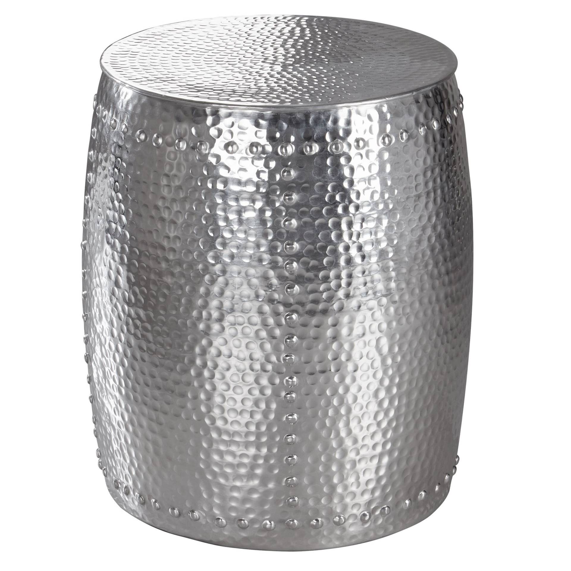 Beistelltisch Aluminium Silber 42x49x42cm orientalisch rund Hammerschlag Design Beistelltisch Aluminium Silber 42x49x42cm orientalisch rund Hammerschlag Design von Wohnling