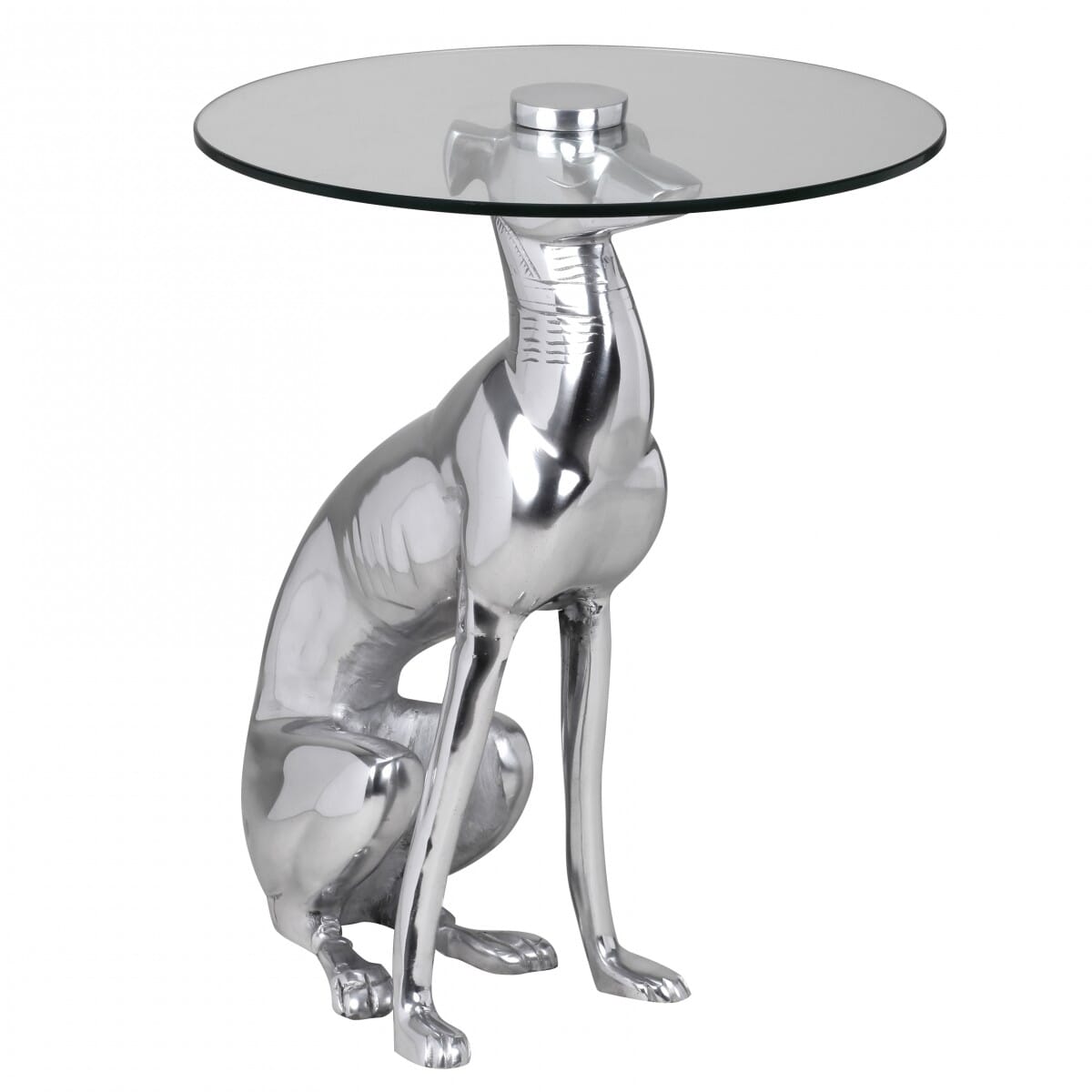 Beistelltisch DOG Aluminium Silber Design Beistelltisch DOG Aluminium Silber Design von Wohnling