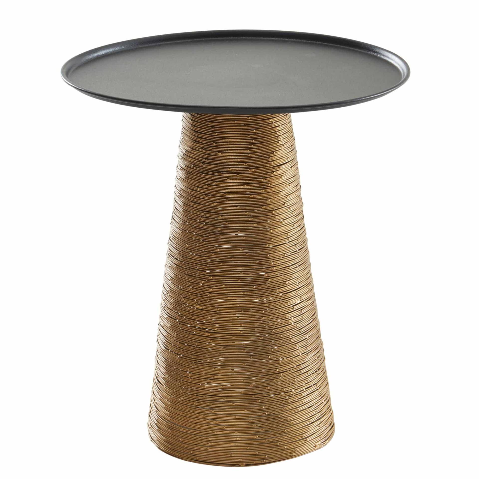 Beistelltisch Gold Schwarz 40x40x45 cm Anstelltisch Aluminium Beistelltisch Gold Schwarz 40x40x45 cm Anstelltisch Aluminium von Wohnling