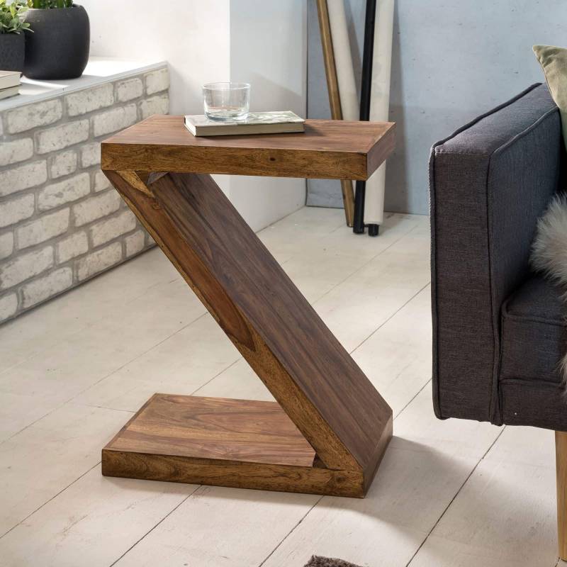 Wohnling Beistelltisch Mumbai 59 cm – Z‑Cube Sheesham von Wohnling