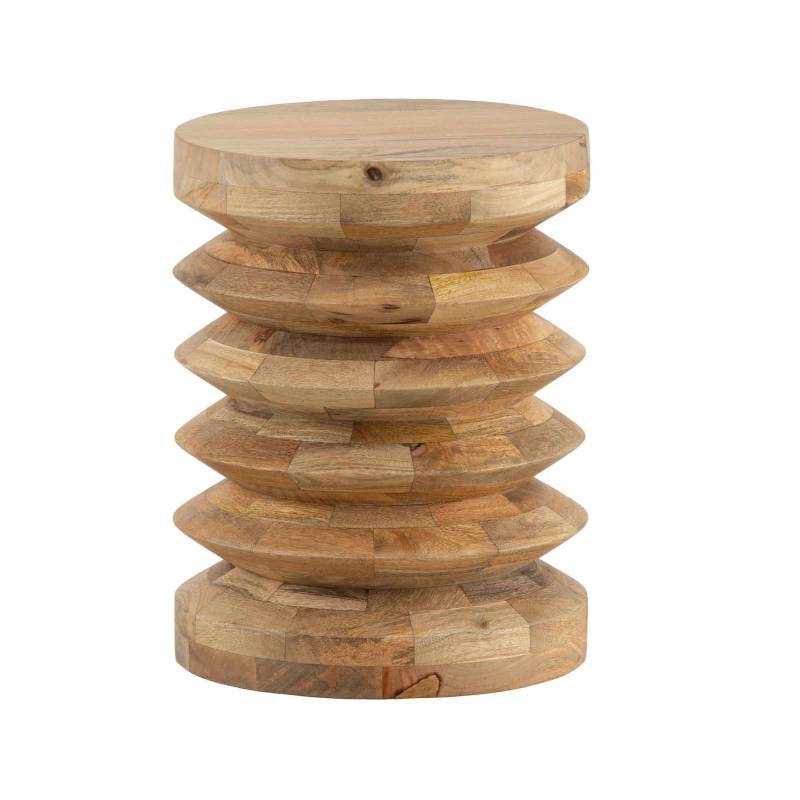 Beistelltisch Mango Massivholz Naturgebleicht 35x35x45 cm Anstelltisch von Wohnling