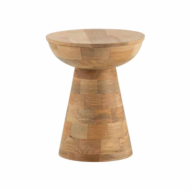 Beistelltisch Mango Massivholz Naturgebleicht 37x37x45 cm Anstelltisch von Wohnling