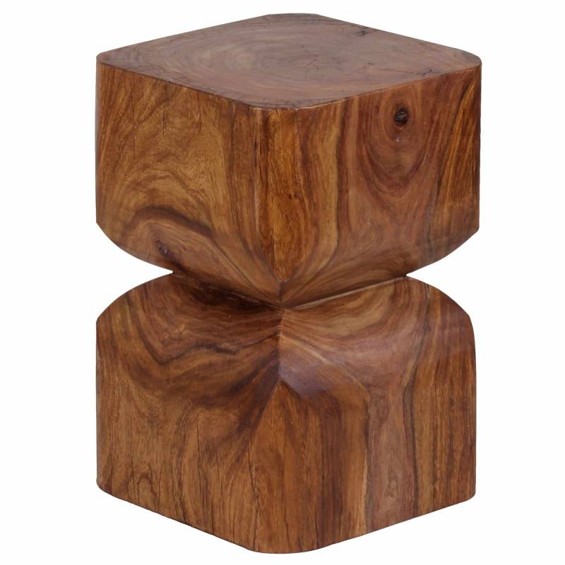 Beistelltisch WL1.562 Sheesham Vollholz 30x45x30cm Rustikaler Deko-Tisch von Wohnling