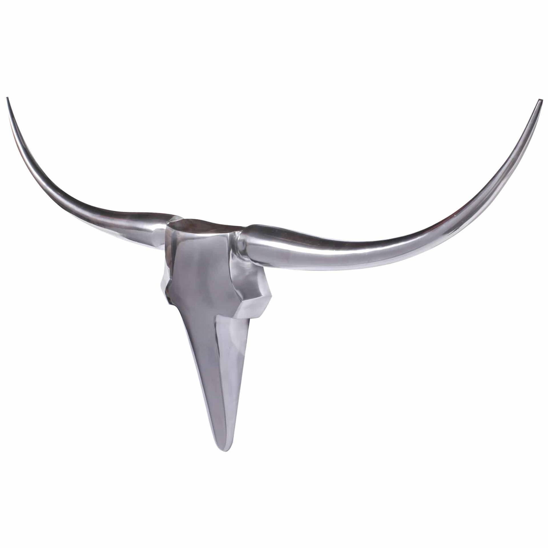 Bull Geweih L Wanddekoration 125cm breit Alu Aluminium silber Aluminiumdekoration Wand Geweih Wandgestaltung Bull Geweih L Wanddekoration 125cm breit Alu Aluminium silber Aluminiumdekoration Wand Geweih Wandgestaltung von Wohnling