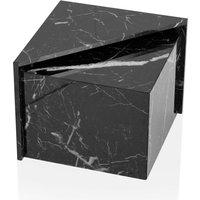 Couchtisch 2er Set MONOBLOC Schwarz Hochglanz Satztisch Marmor Optik von Wohnling