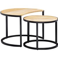 Couchtisch 2er Set Mango Massivholz von Wohnling