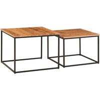 Couchtisch 2er-Set. natur schwarz pulverbeschichtet Couchtisch 2er-Set. natur schwarz pulverbeschichtet von Wohnling