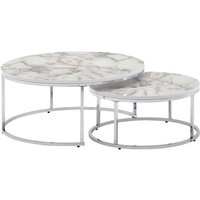 Couchtisch 2er-Set. silber B/H/T: ca. 80x36x80 cm Couchtisch 2er-Set. silber B/H/T: ca. 80x36x80 cm von Wohnling