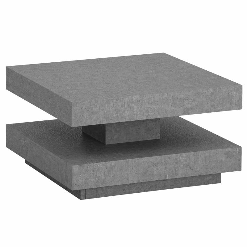 Couchtisch 60x60x34 cm Grau Sofatisch in Beton-Optik Modern von Wohnling