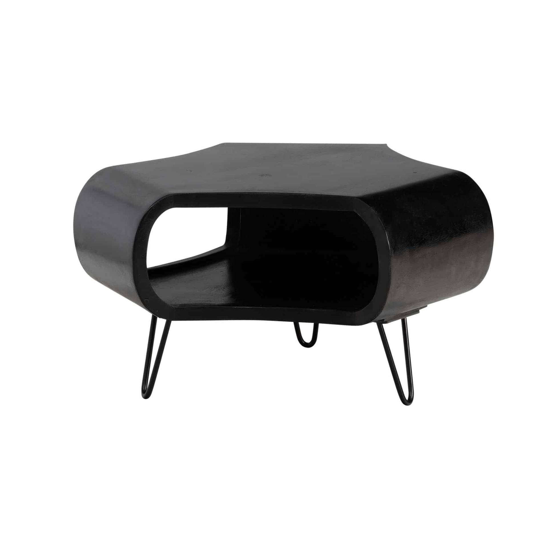 Couchtisch 60x60x35 cm Mango Massivholz Metall Schwarz Sofatisch Couchtisch 60x60x35 cm Mango Massivholz Metall Schwarz Sofatisch von Wohnling