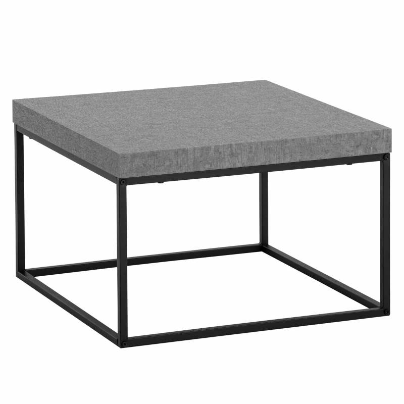 Couchtisch 60x60x38 cm Grau Sofatisch in Beton-Optik Modern von Wohnling