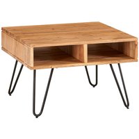 Couchtisch 60x60x40 cm Akazie Massivholz von Wohnling