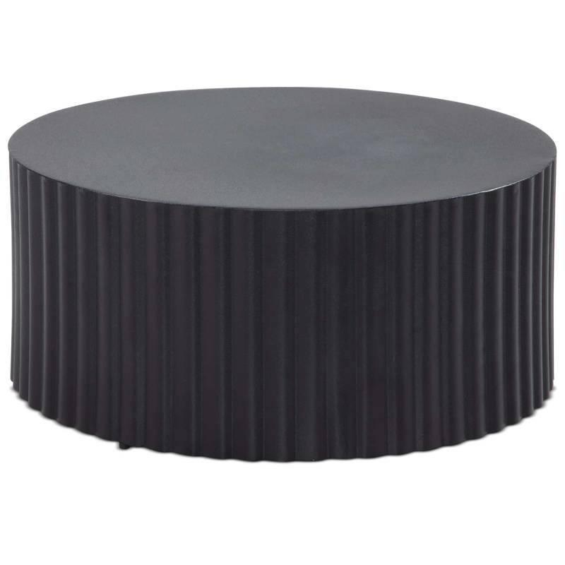 Couchtisch 67x67x31 cm Metall Schwarz Sofatisch Rund von Wohnling