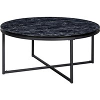 Couchtisch 80 x 36 x 80 cm Schwarz von Wohnling