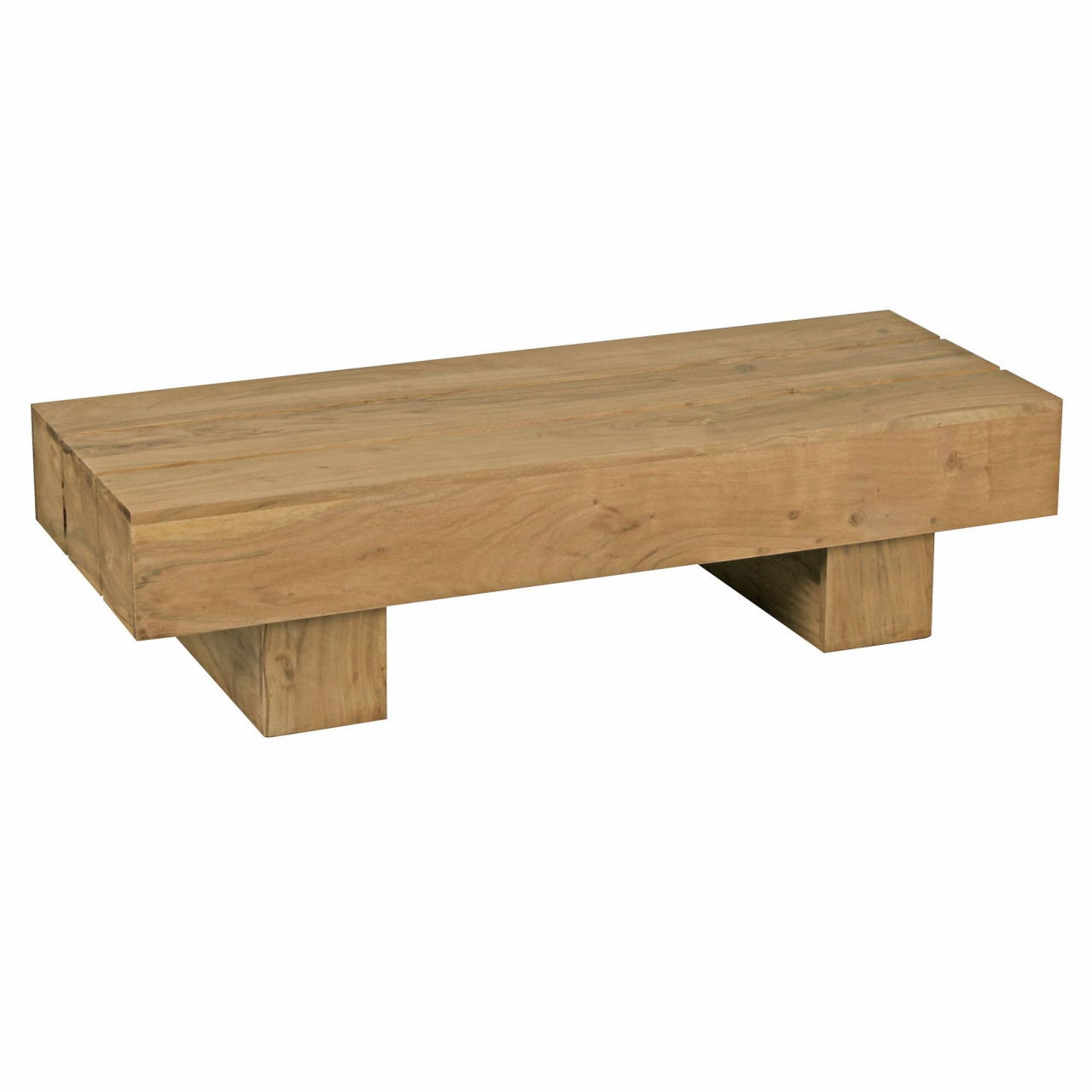 Couchtisch LUCCA Massiv-Holz Akazie 120cm breit Design Wohnzimmer-Tisch dunkel-braun Landhaus-Stil Beistelltisch von Wohnling