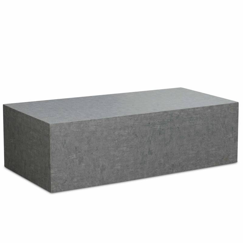 Couchtisch MONOBLOC 100x50x30 cm in Beton-Optik Grau von Wohnling