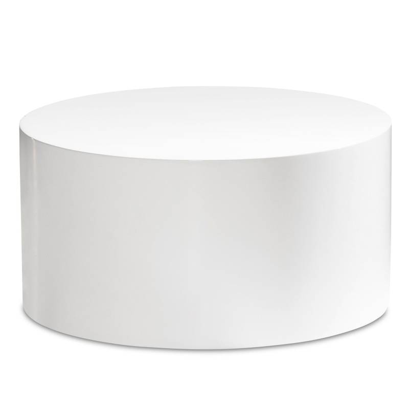 Couchtisch MONOBLOC 60x60x30 cm Weiß Hochglanz von Wohnling