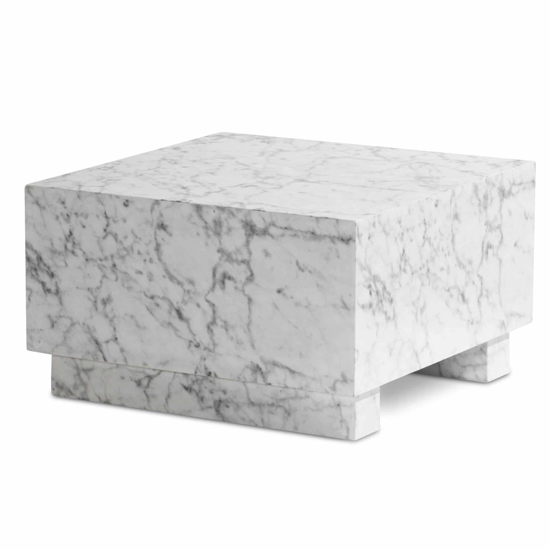 Couchtisch MONOBLOC 60x60x35 cm Weiß Hochglanz mit Marmor Optik Couchtisch MONOBLOC 60x60x35 cm Weiß Hochglanz mit Marmor Optik von Wohnling