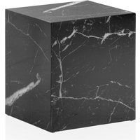 Couchtisch MONOBLOC Schwarz Marmor Optik 40cm Wohnzimmertisch Sofatisch von Wohnling