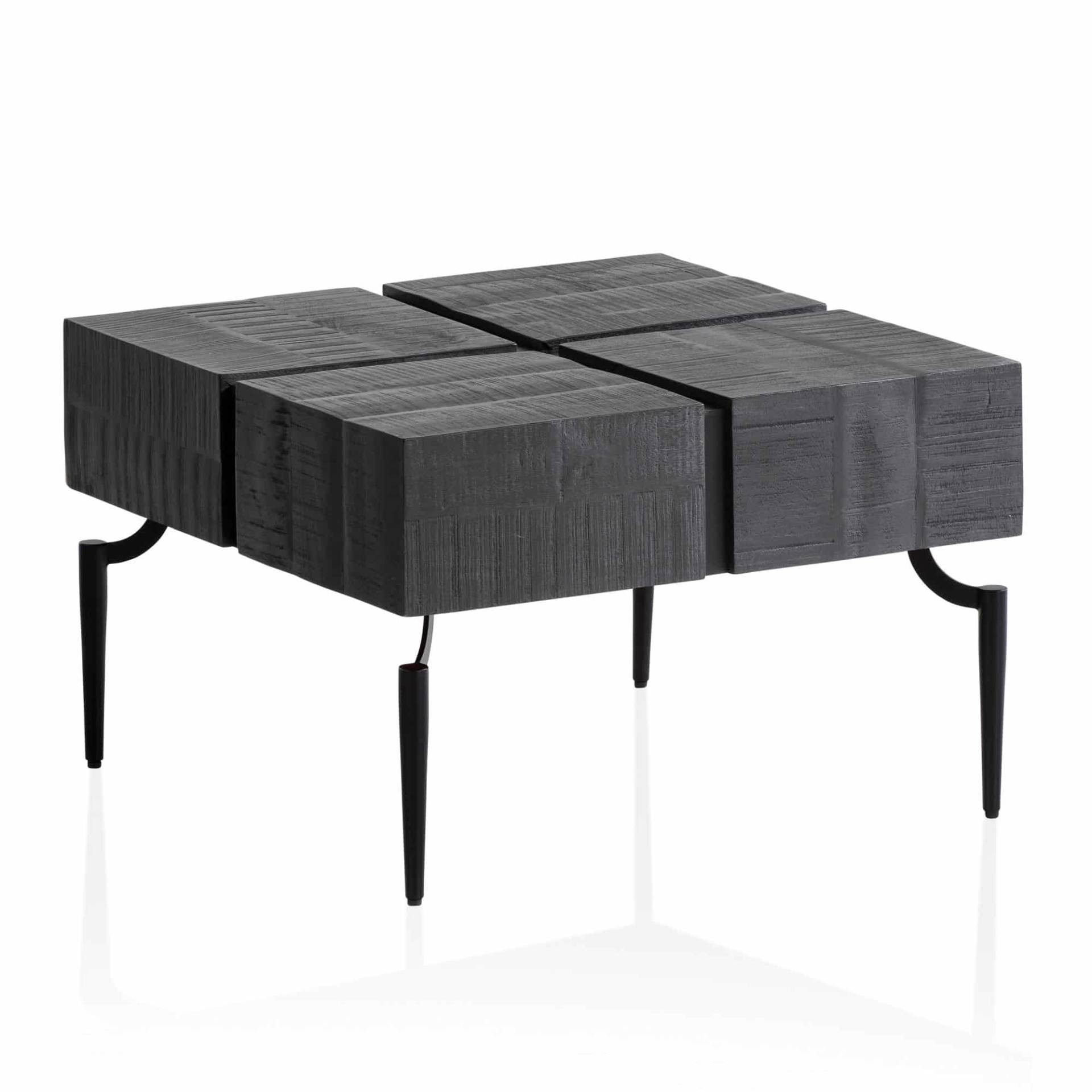 Couchtisch Mango Massivholz 60x60x40 cm Quadratisch mit Metallgestell Couchtisch Mango Massivholz 60x60x40 cm Quadratisch mit Metallgestell von Wohnling