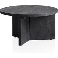Couchtisch Massivholz Schwarz Sofatisch 60x60x33cm Wohnzimmertisch Rund Couchtisch Massivholz Schwarz Sofatisch 60x60x33cm Wohnzimmertisch Rund von Wohnling