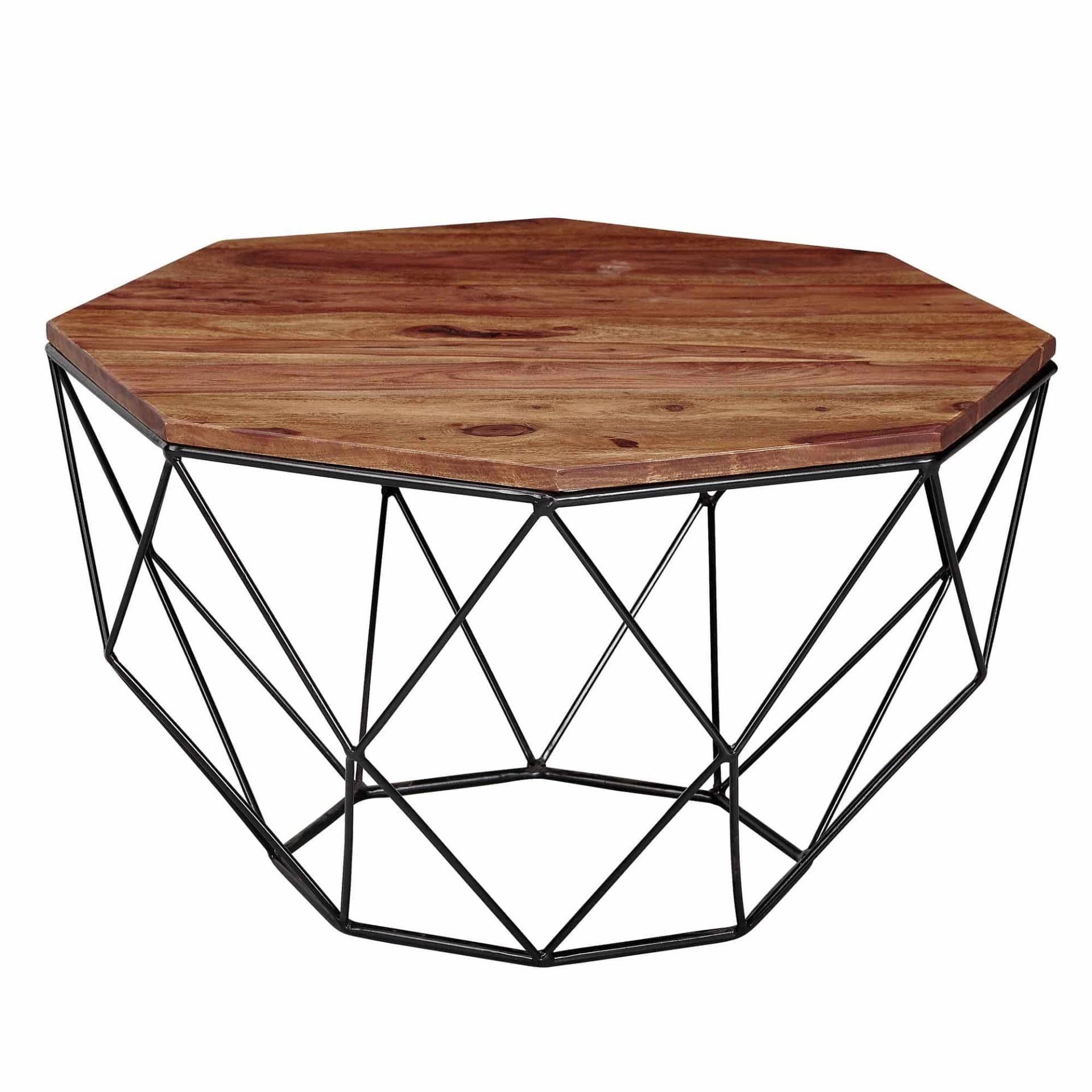 Couchtisch Sheesham Massivholz / Metall 66 x 40 x 66 cm Couchtisch Sheesham Massivholz / Metall 66 x 40 x 66 cm von Wohnling