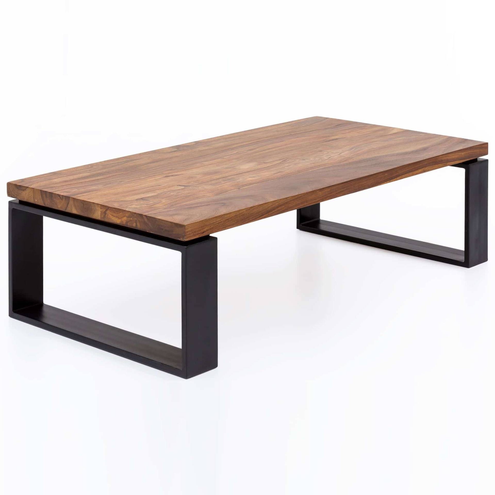 Couchtisch WL5.650 Sheesham 115x35x60 cm Massiv Holz Sofatisch mit Metallgestell Couchtisch WL5.650 Sheesham 115x35x60 cm Massiv Holz Sofatisch mit Metallgestell von Wohnling