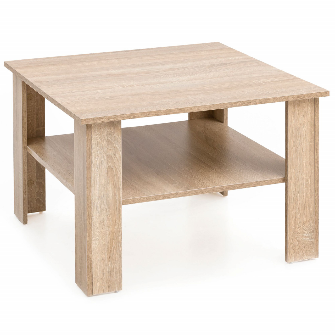 Couchtisch WL5.833 Sonoma Eiche 60x42x60 cm Design Holztisch mit Ablage von Wohnling